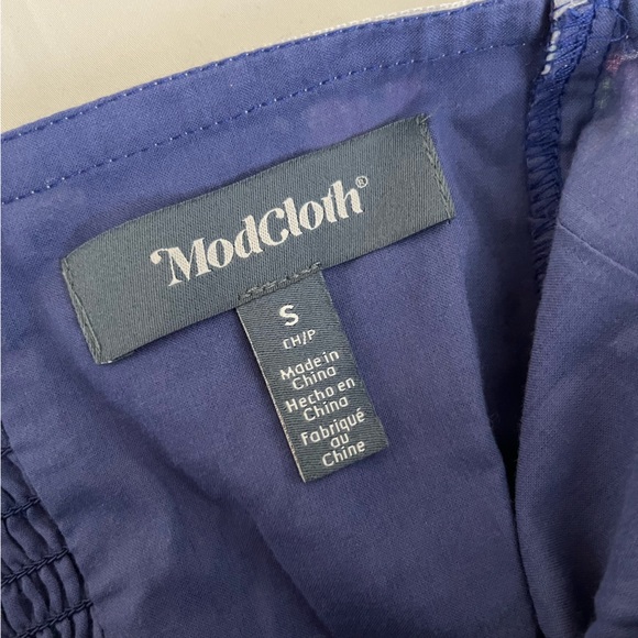 NWOT Gunne Sax x ModCloth Twirling Moments Blue Floral Peplum Dress S - Picture 12 of 16